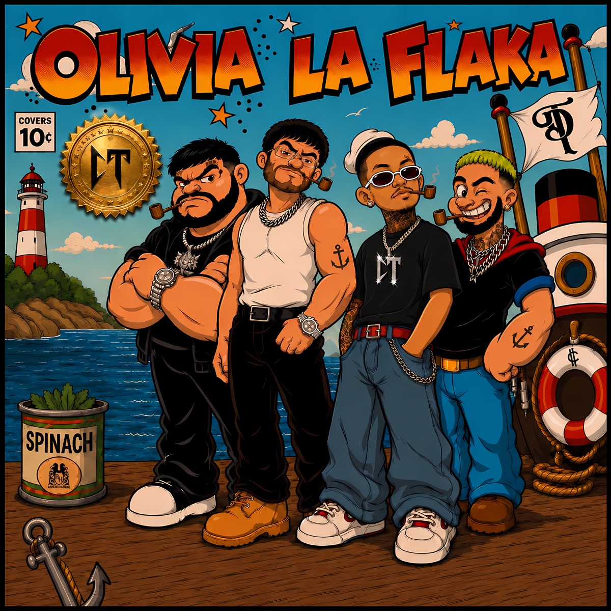 OLIVIA LA FLAKA - Single by Natanael Cano, Tito Double P, Victor Mendivil & Ovi album cover
