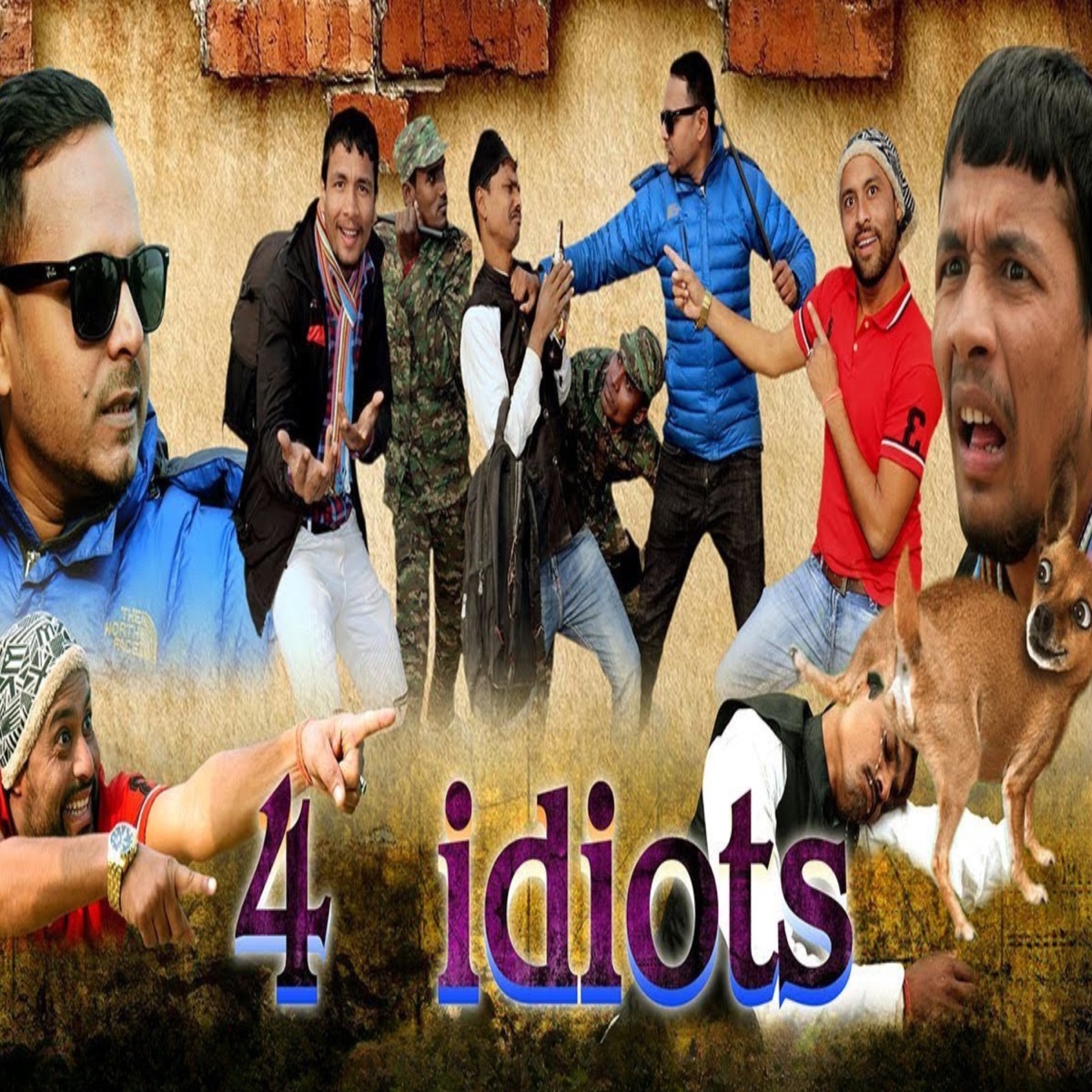 4 idiots - Single by Ajay Anuragi & Jitendra Yadav album cover