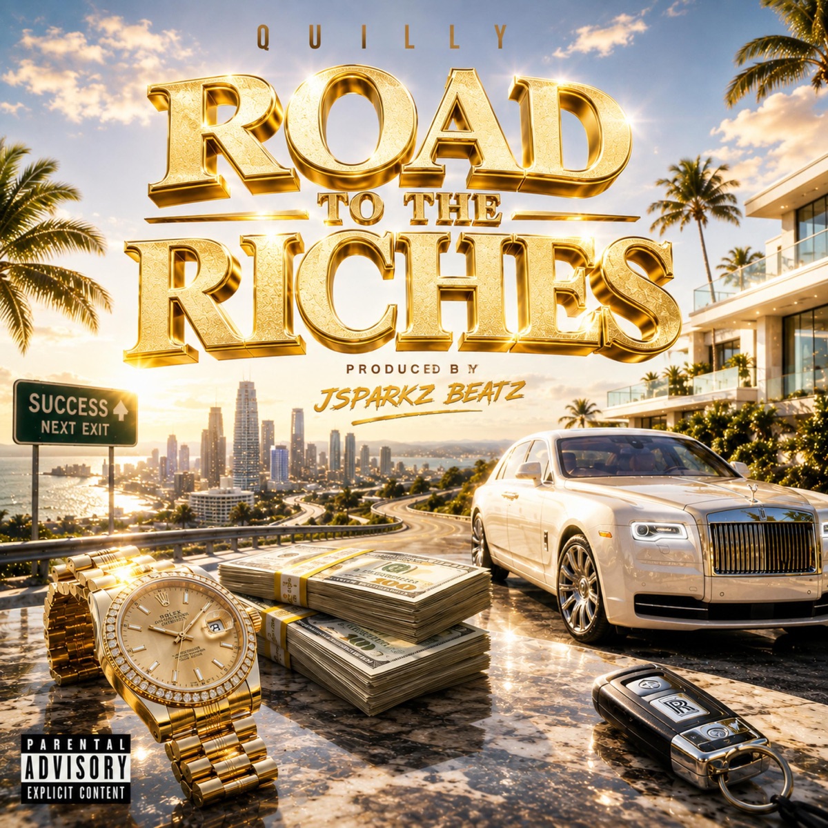 Road To The Riches (feat. Quilly) - Single by Jsparkz Beatz album cover