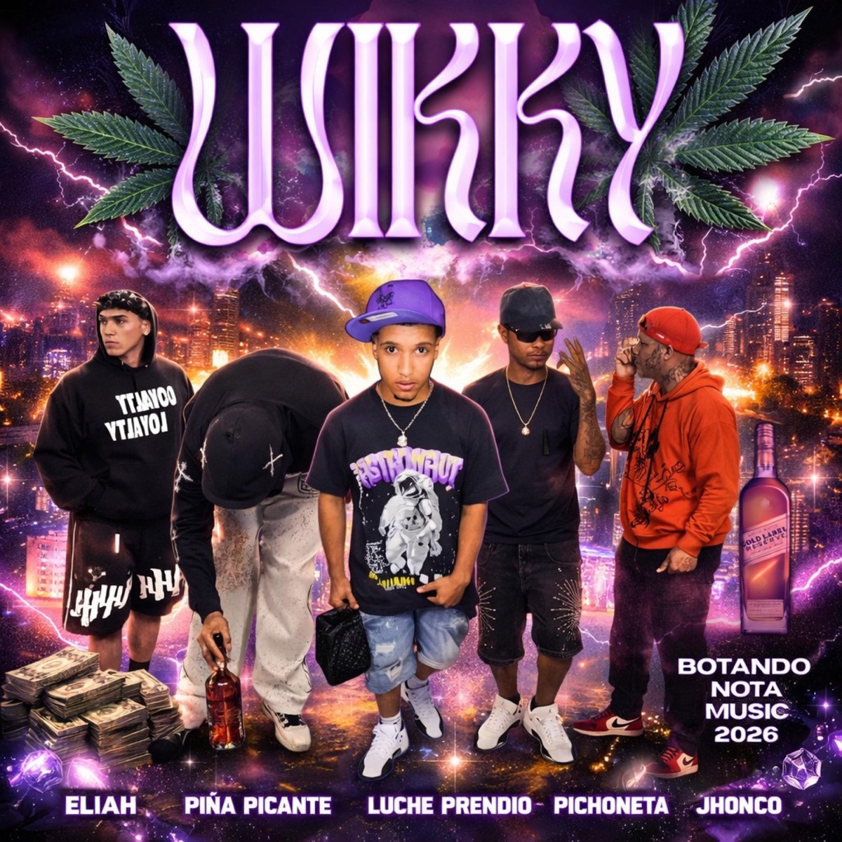Wikky (feat. Jhon chris, Eliah, Piña picante, Pichoneta, Luche prendio & Oveja produce) - Single by Botando nota album cover