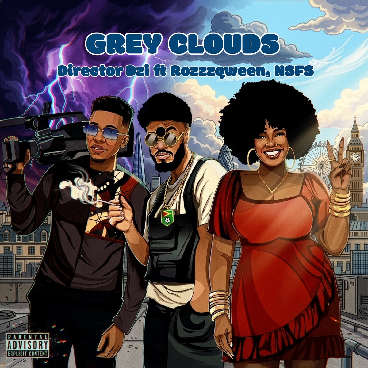 Grey Clouds (feat. NSFS & ROZZZQWEEN) - Single by Director Dzi album cover