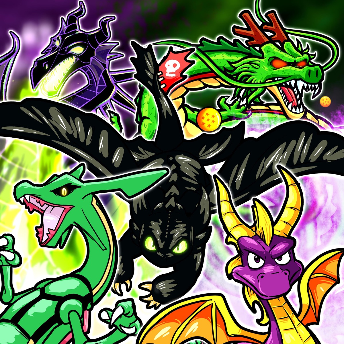 Dragon Rap Cypher (feat. Freeced, Drip$tick, Shofu, MiMiLock, Rustage, CottontailVA, Rosenthal, JT Music, Mix Williams, The Stupendium, McGwire, Cam Steady, anoravt, Shwabadi, Connor Quest! & Mike Choe) - EP by Freshy Kanal album cover