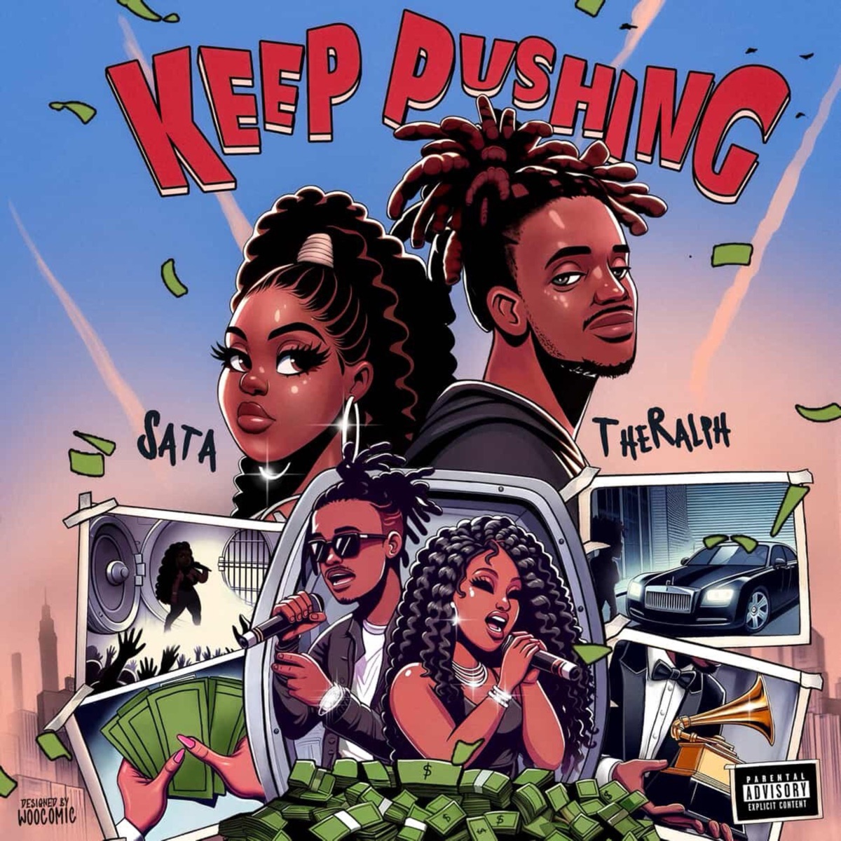 Keep Pushing (feat. TheRalph) - Single by Sata album cover