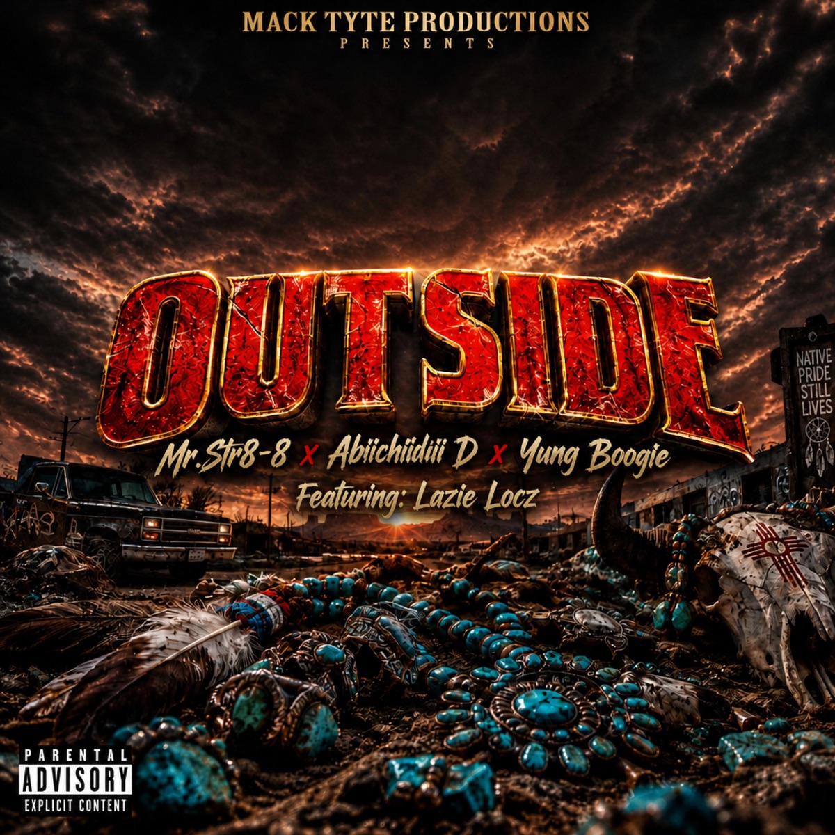 Outside (feat. Lazie Locz) - Single by Mr.Str8-8, Abiichiidii D & Yung Boogie album cover