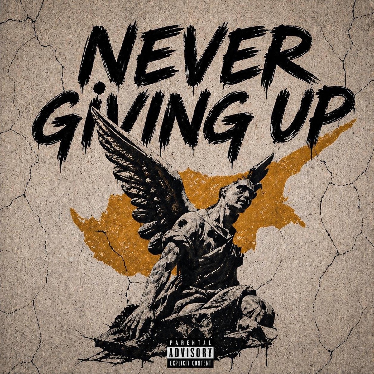 NEVER GIVING UP (feat. Scar, Agrafos Vivlos, Q Smth, Pash, Classick, Xoss, Monk, Lost, ZenX, keefyskee, Ντέιβ, Alex & Yotan) - Single by Mr.Foxy album cover