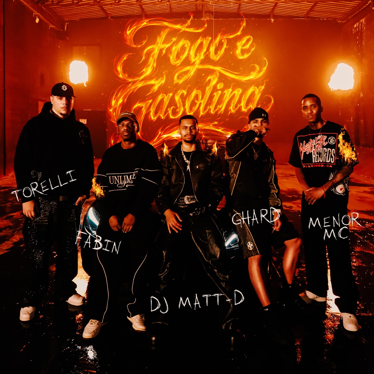 Fogo e Gasolina (feat. Tkd) - Single by DJ Matt D, Ghard, Menor MC & FabIn album cover