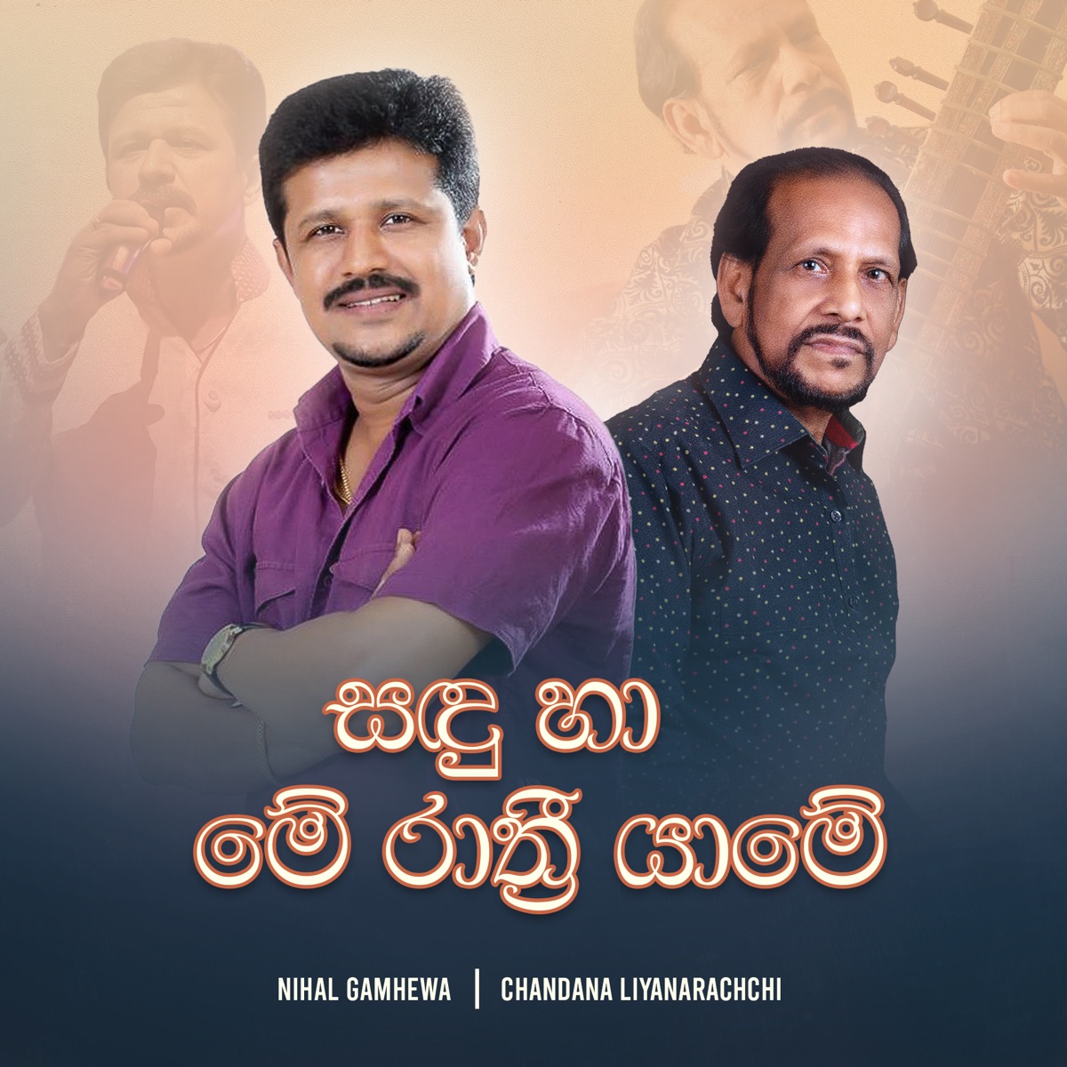 Sandu Ha Mea Rathree Yame - Single by Nihal Gamhewa & Chandana Liyanarachchi album cover