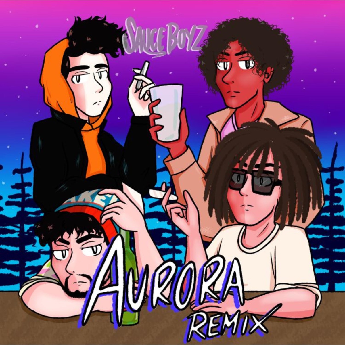Aurora (Remix) (feat. Geri the Boy, Farfi & Teo Karoma) - Single by Saddy album cover