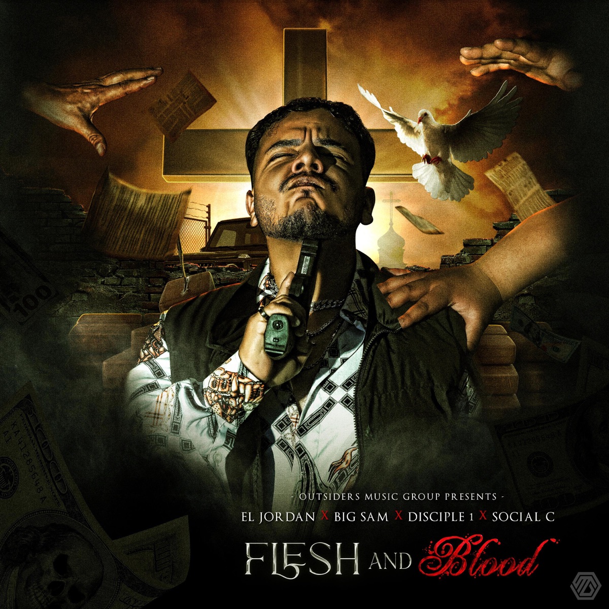 Flesh and Blood - Single by Los Outsiders album cover