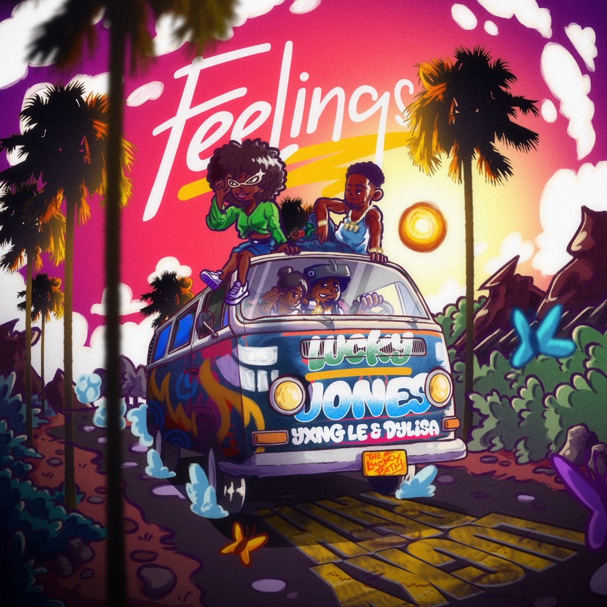 Feelings - Single by Lucky Jones, Yxng Le & Dylisa album cover