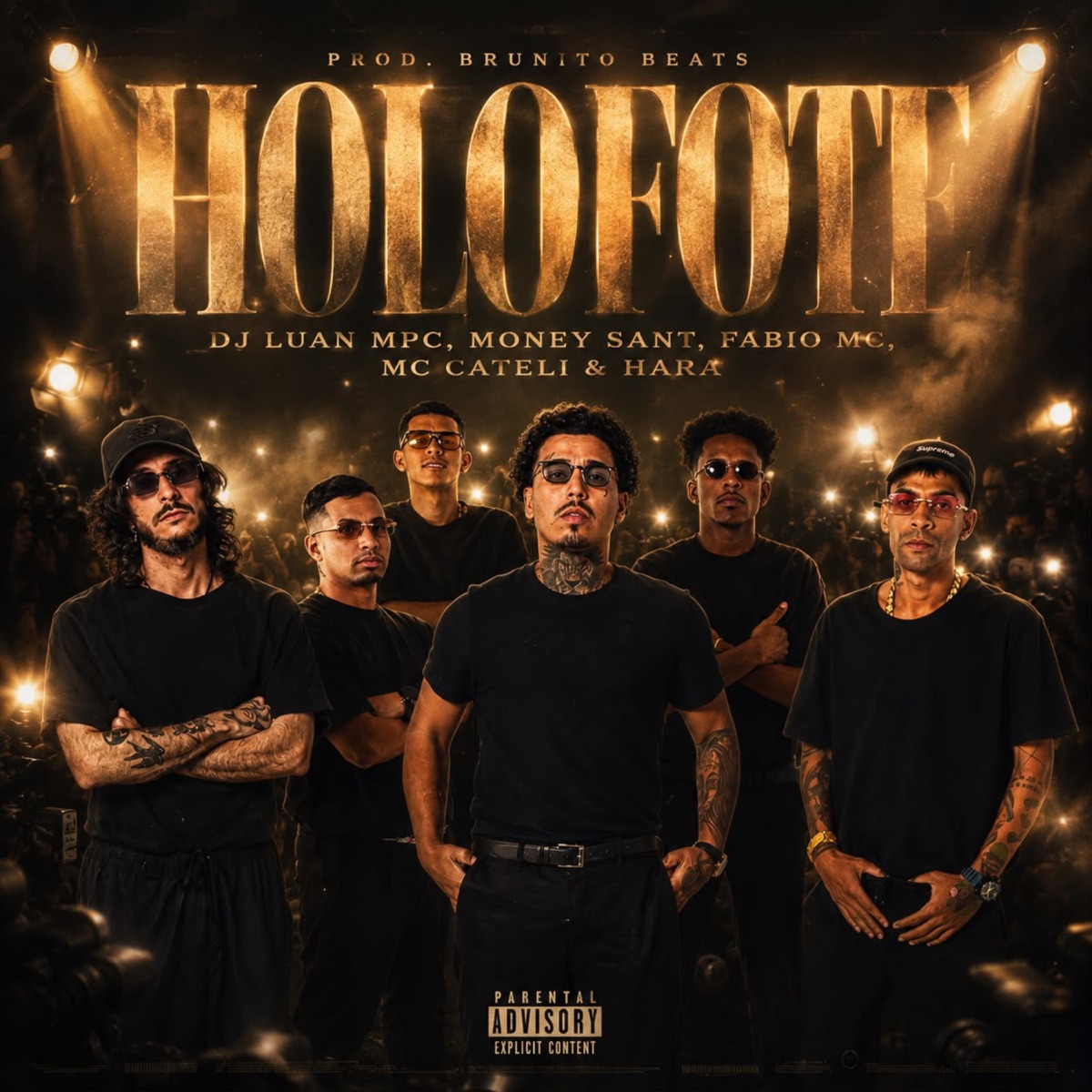 Holofote (feat. Harã & Mc Cateli) - Single by Money Sant & FABIO MC album cover