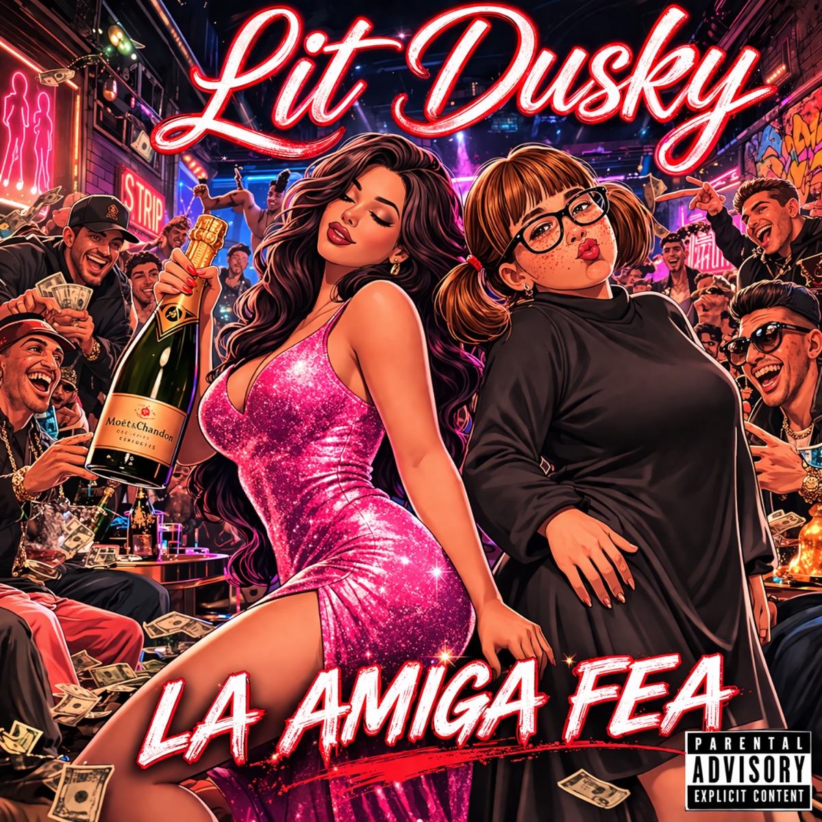 La Amiga Fea (feat. Willie Mireles) - Single by LIT DUSKY album cover