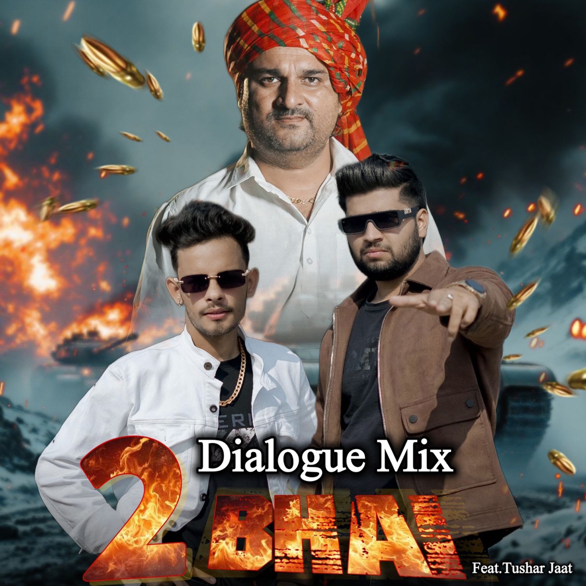 2 Bhai (Dialogue Mix) (feat. Tushar Jaat) - Single by Rahul MTR, Harsh Dedha & Harendra Nagar album cover