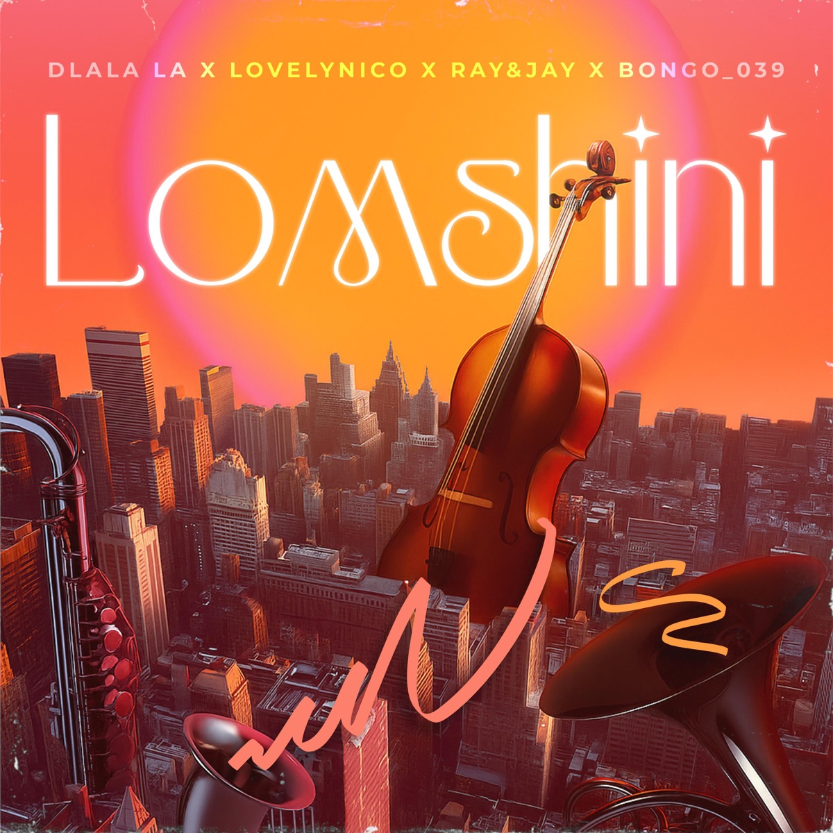 Lomshini (feat. Bongo 039) - Single by Dlala LA, Ray&Jay & Lovelynico album cover