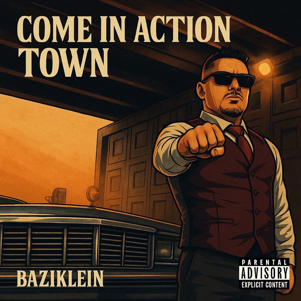 Come In Action Town - Single by Baziklein album cover