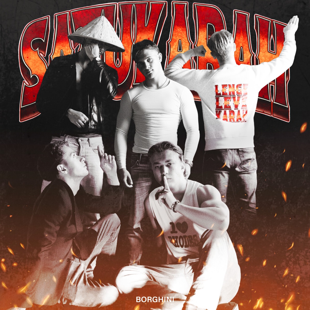 SATUKARAH (Hjemmesnekk) [feat. OnlyFæn$, Kamagra, Mr.Maki, Légo & Isbjörn] - Single by BORGHINI & SATUKARAH album cover
