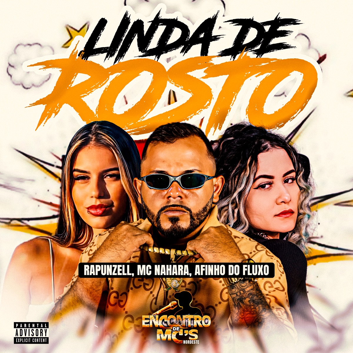 Linda de Rosto - Single by Rapunzell, Mc Nahara & Afinho do Fluxo album cover