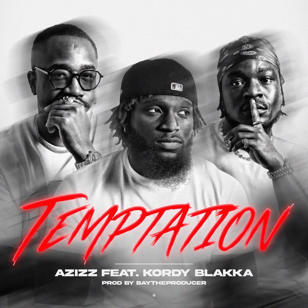 TEMPTATION (feat. Kordy Blakka & BowlBay) - Single by Azizz album cover