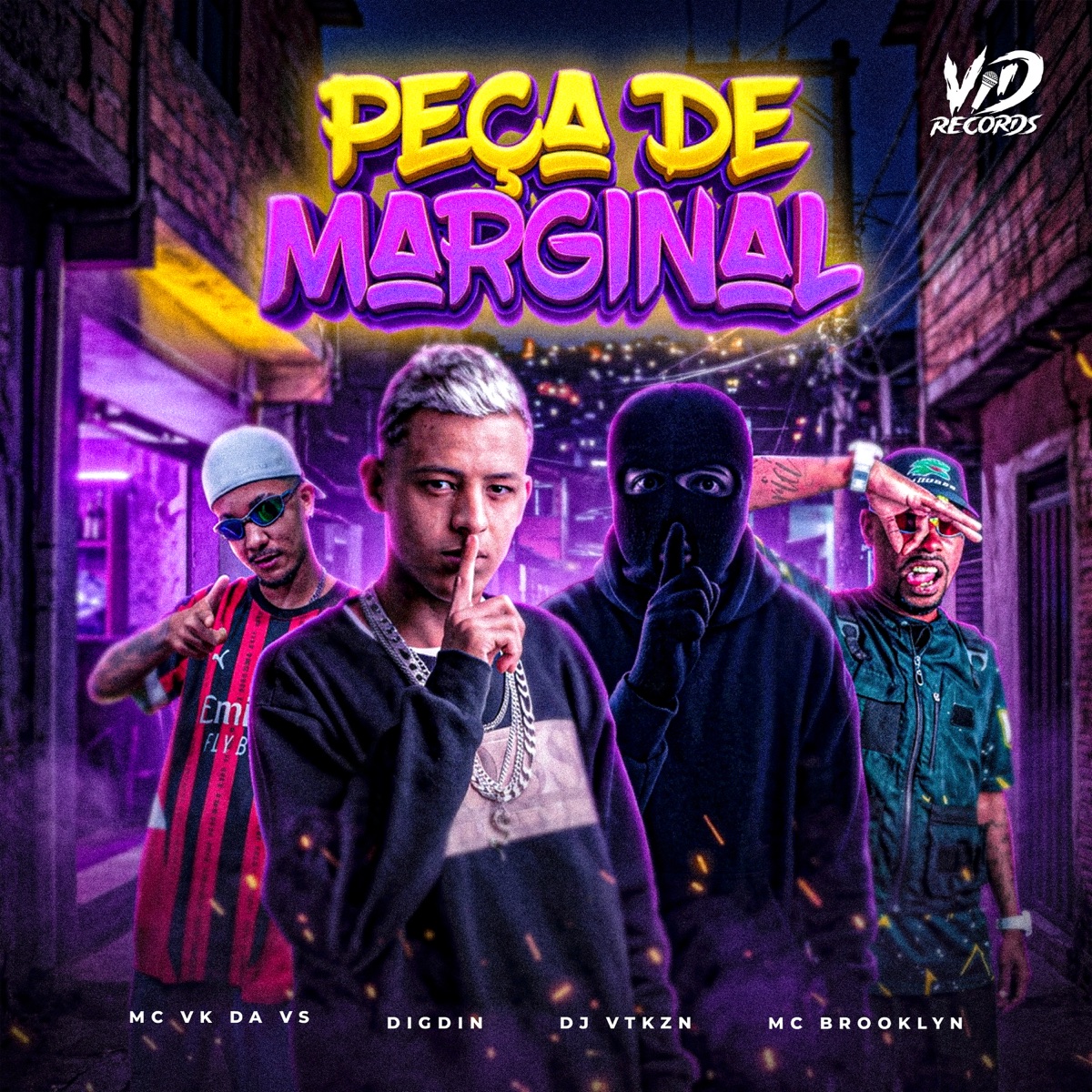 PEÇA DE MARGINAL - Single by MC BROOKLYN, MC VK DA VS, DJ VTKZN & Digdin album cover