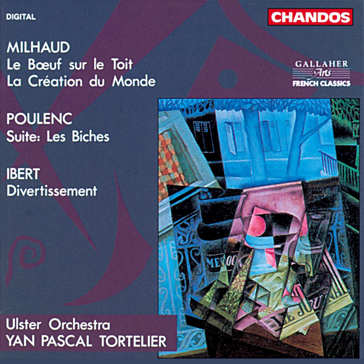 Poulenc: Les Biches, Ibert: Divertissement - Milhaud: Le Bœuf sur le Toit & La Création du Monde by Yan Pascal Tortelier & Ulster Orchestra album cover