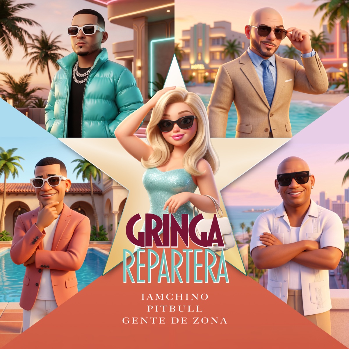 Gringa Repartera - Single by IAmChino, Pitbull & Gente de Zona album cover