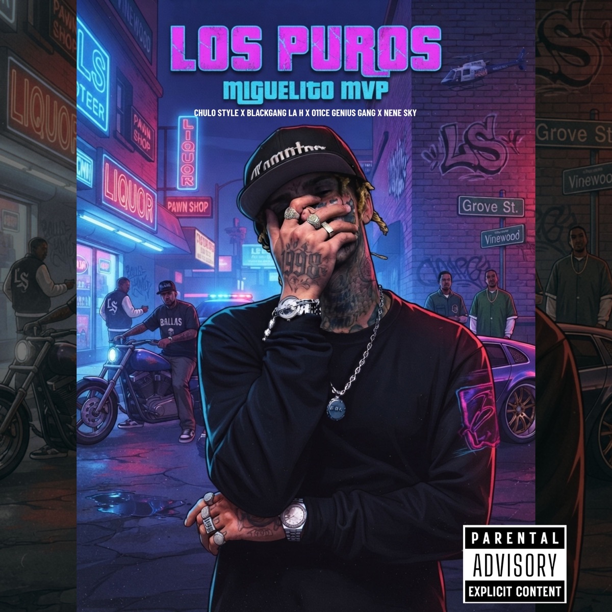 Los Puros - Single by Miguelito MVP, Blackgang La H, O11ce genius gang & Nene Sky album cover