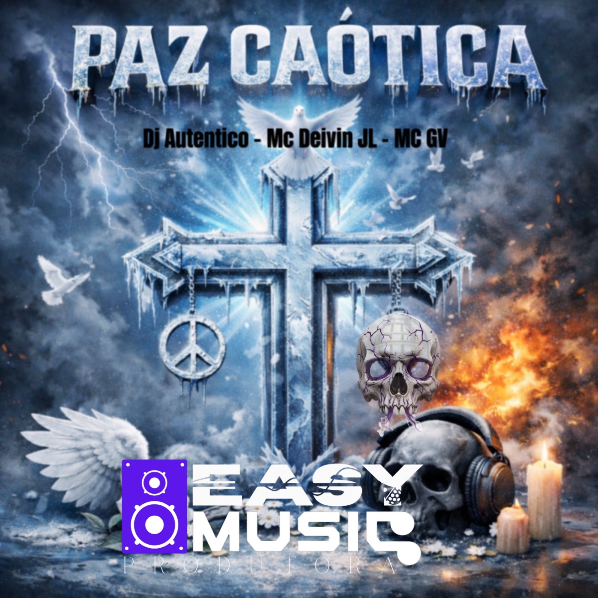 Paz Caótica - Single by Dj Autentico, Mc Deivin JL & MC GV album cover