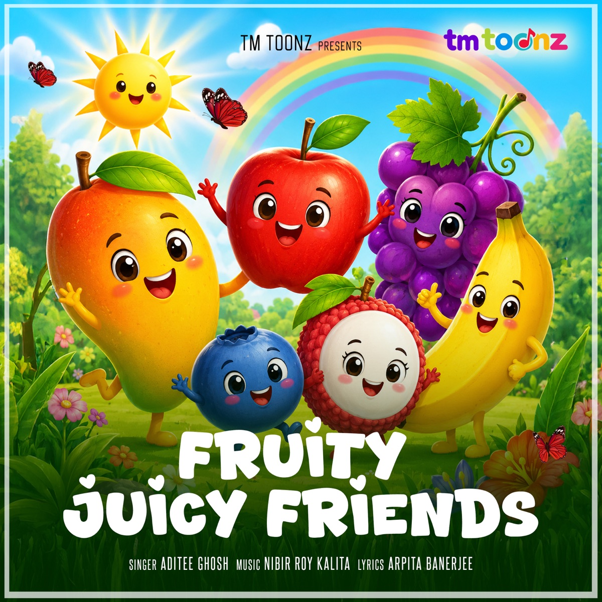 Fruity Juicy Friends - Single by Aditee Ghosh, Nibir Roy Kalita & Arpita Banerjee album cover