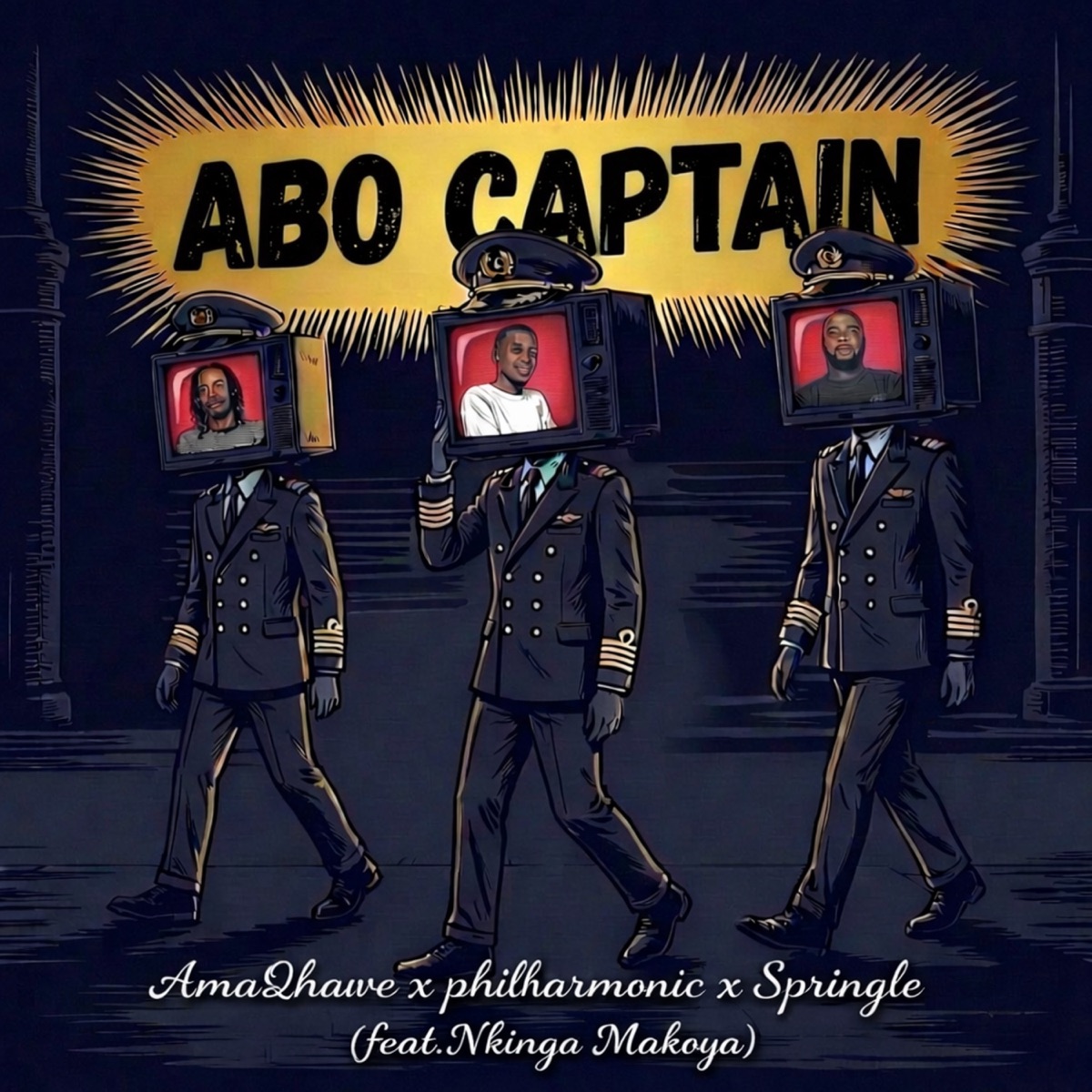 Abo Captain (feat. Nkinga Makoya) - Single by Amaqhawe, Philharmonic & Springle album cover