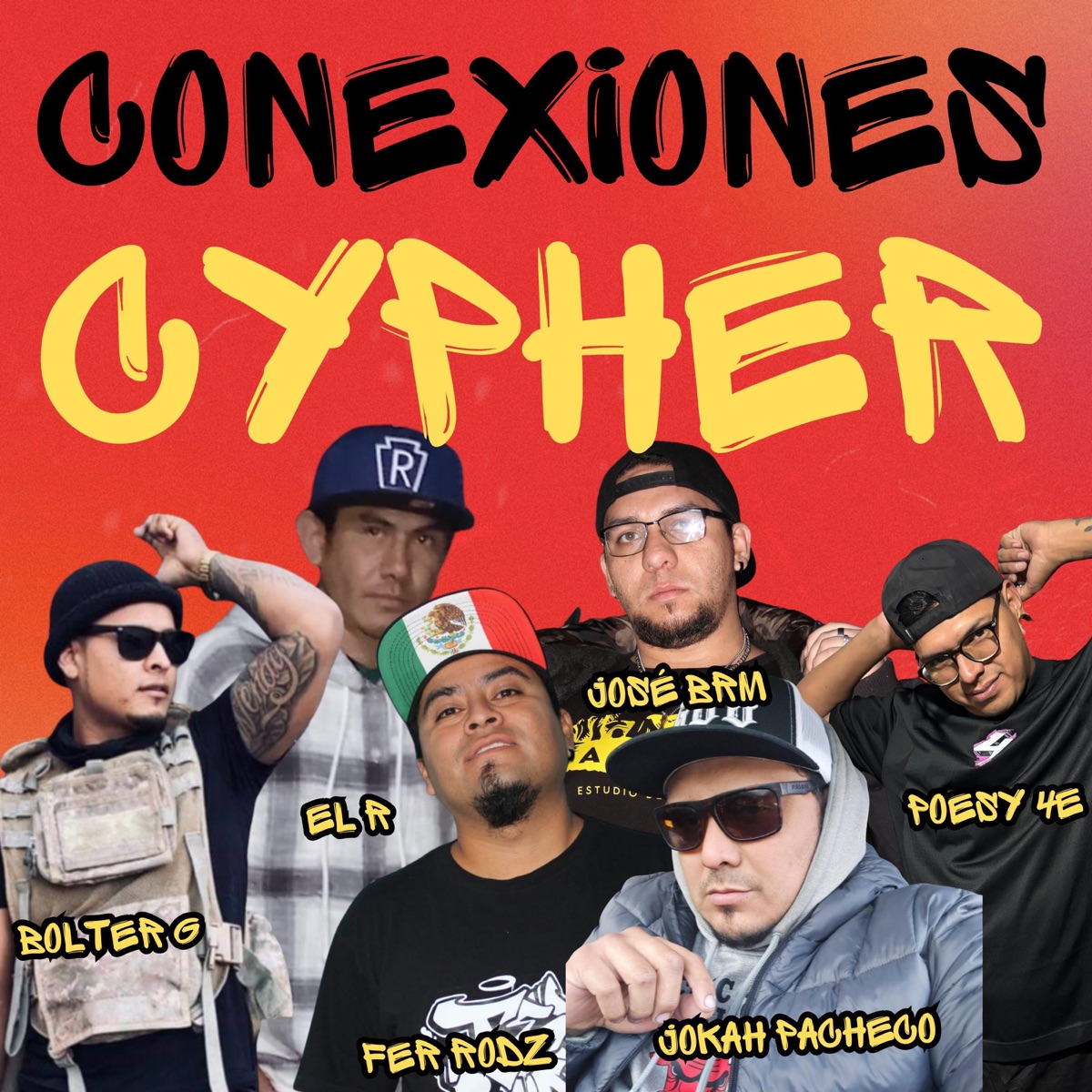CONEXIONES-CYPHER (feat. Jokahpacheco, Bolter G, Poesy 4E CREW, José BRM & El R) - Single by Fer Rodz album cover