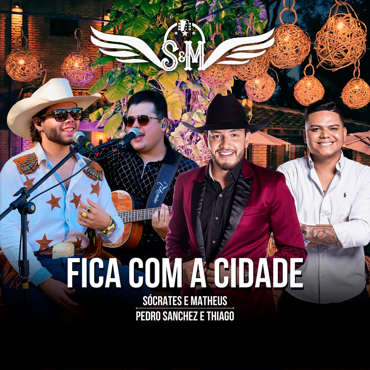 Fica Com a Cidade (Ao Vivo) - Single by Sócrates e Matheus & Pedro Sanchez e Thiago album cover