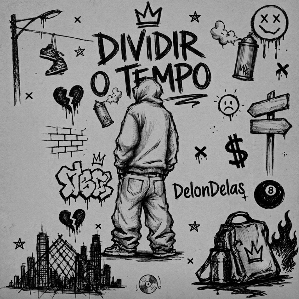 DIVIDIR O TEMPO - Single by DelonDelas album cover