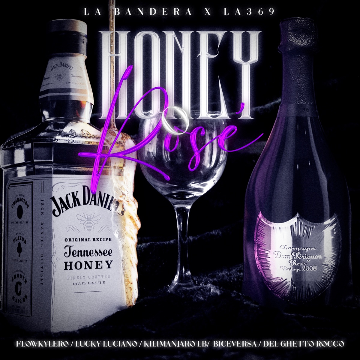 HONEY O ROSÉ (feat. FlowKylero & Biceversa) - Single by Kilimanjaro LB, Del Ghetto Rocco & Lucky Luciano album cover