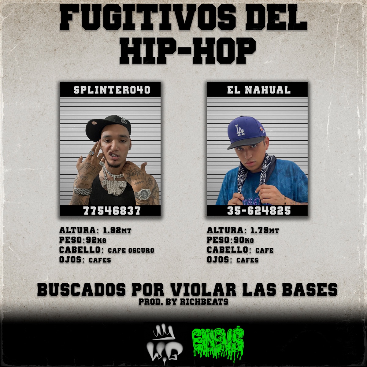FUGITIVOS DEL HIP-HOP (feat. El Nahual) by Splinter040 album cover