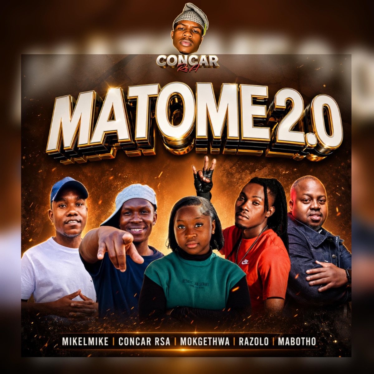 Matome 2.0 (feat. Mokgethwa, Razolo, Mabotho, Mikelmike & Mochangane) - Single by Concar Rsa album cover