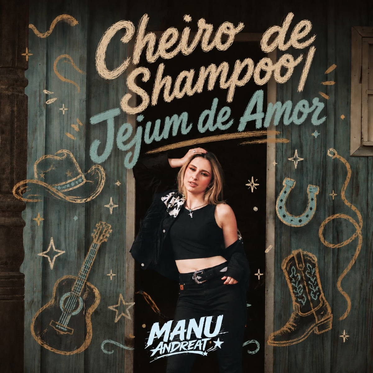 Cheiro de Shampoo/ Jejum de Amor - Single by Manu Andreat album cover