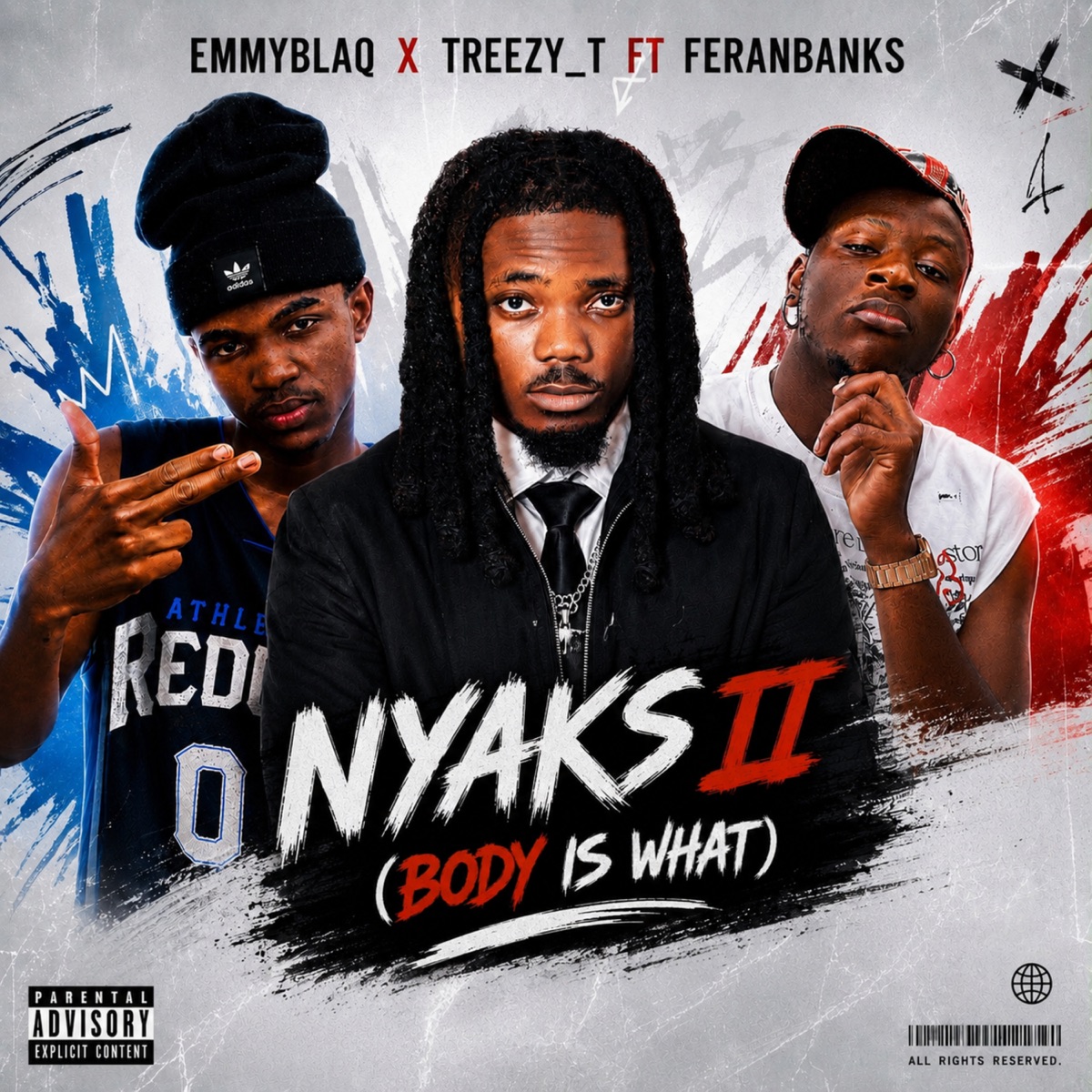 Nyaks II (Body Is What) - Single by Emmyblaqcfr_, Treezy-T & Feranbanks album cover