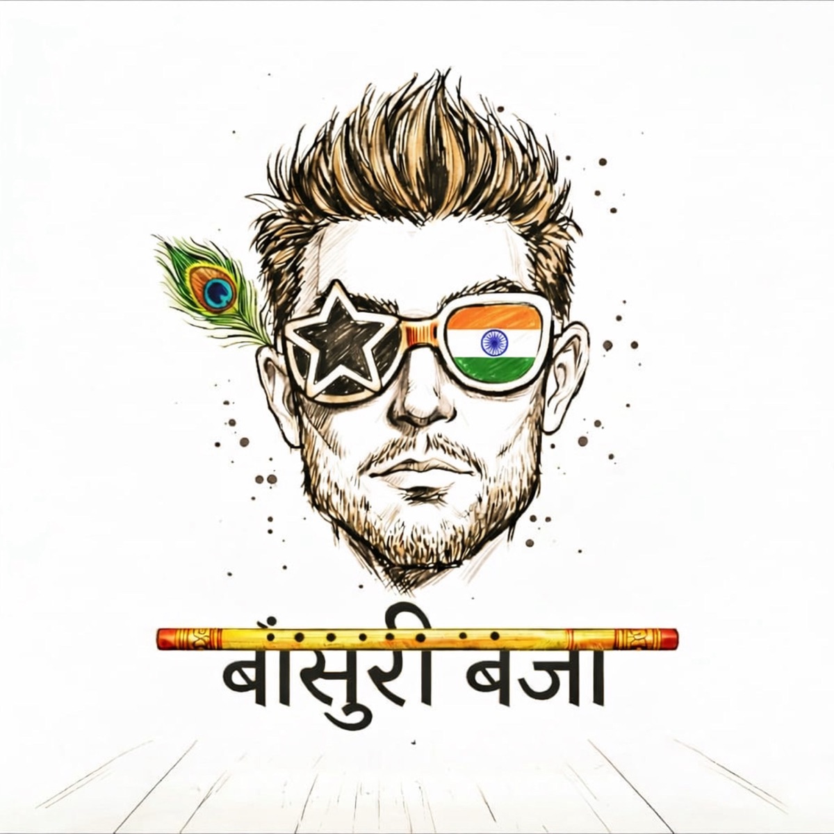 Bansuri Baja - Single by Saurabh Sharma & Smokey album cover