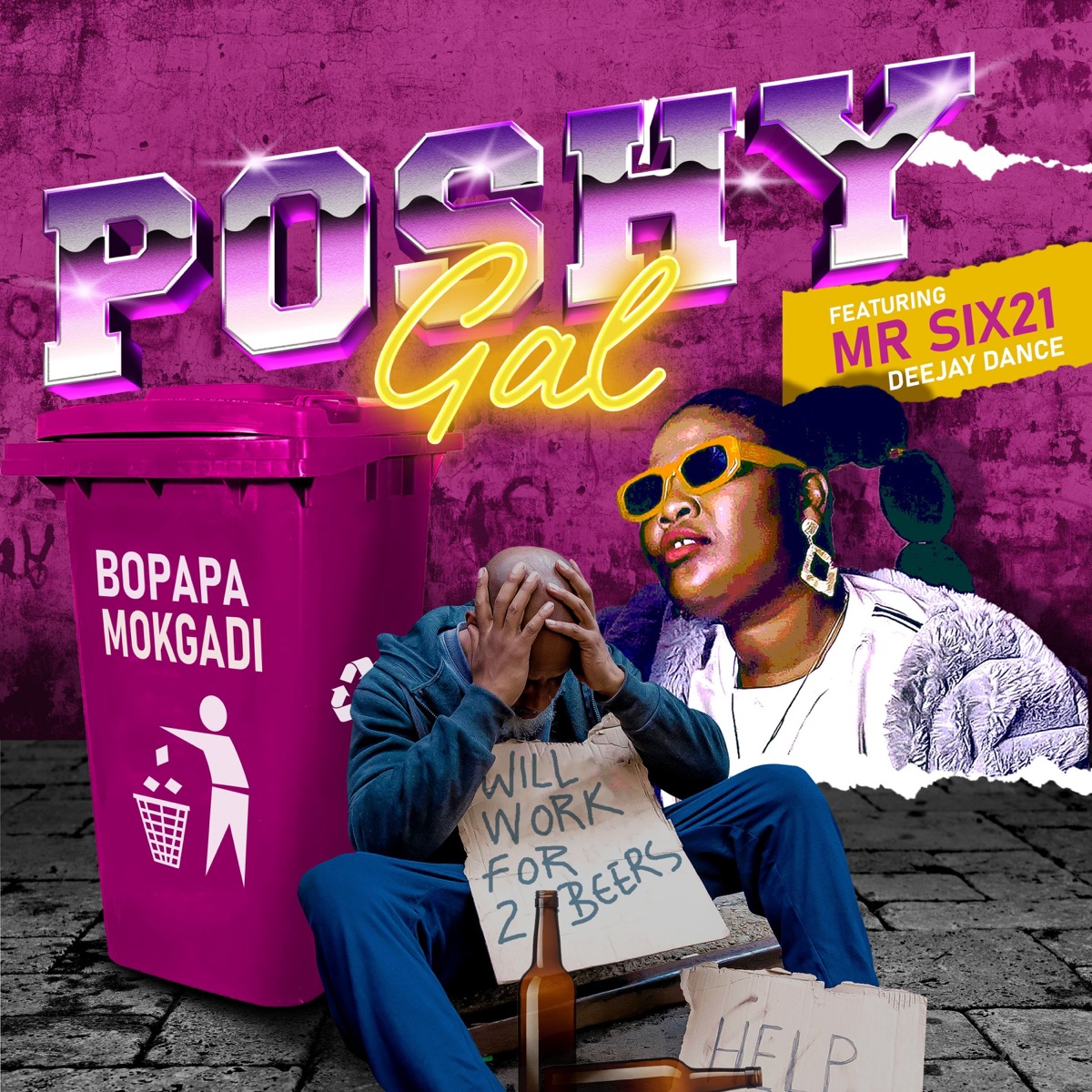 Bopapa Mokgadi (feat. Mr six 21 DJ Dance) - Single by Poshy Gal album cover
