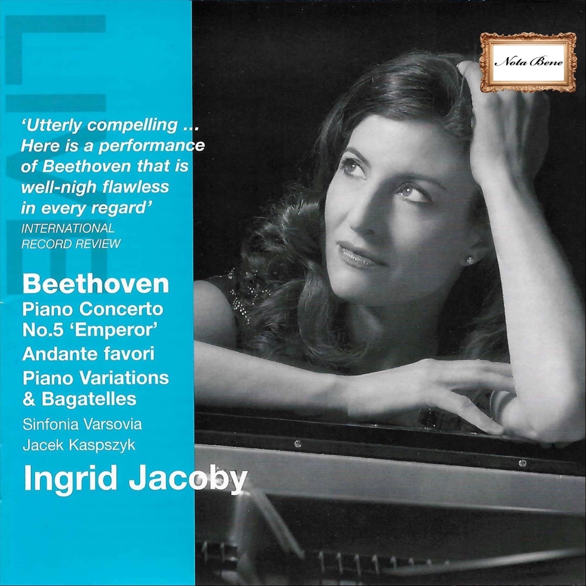 Beethoven: Piano Concerto No. 5 "Emperor", Andante Favori, Variations and Bagatelles by Ingrid Jacoby, Sinfonia Varsovia & Jacek Kaspszyk album cover