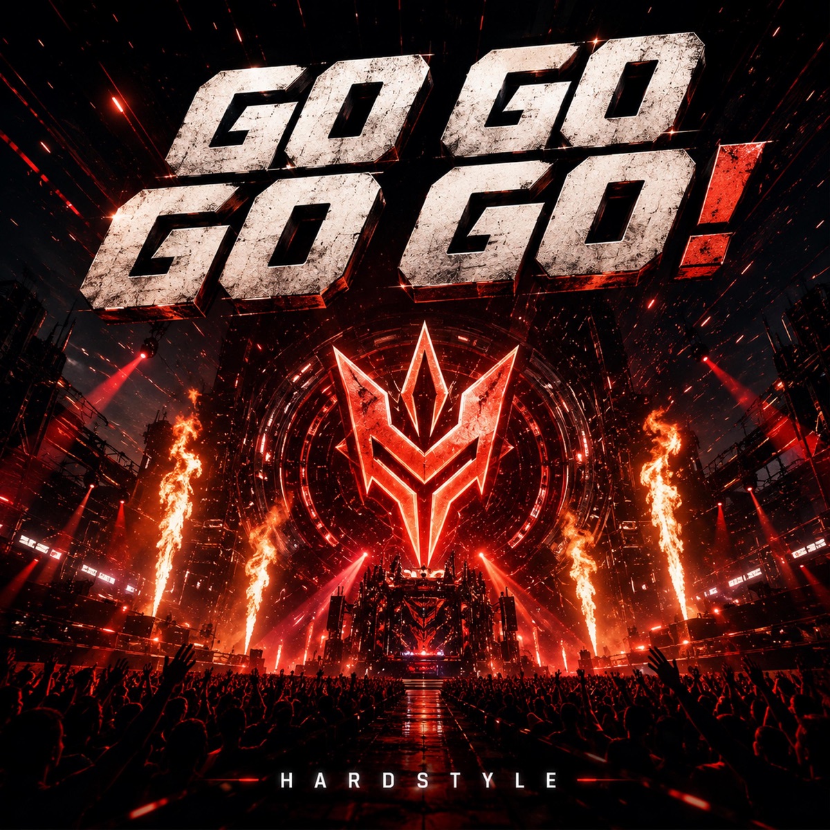 Go Go Go Go! (Hardstyle) [feat. HARDSTYLE MAGE] - Single by vampire album cover