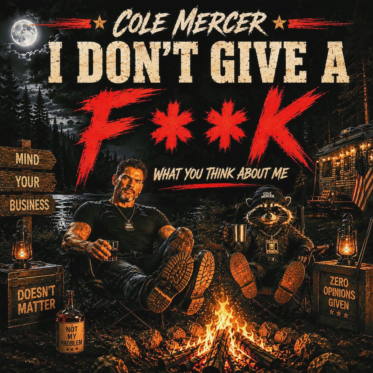I Don't Give a F**k (What You Think about Me) - Single by Cole Mercer album cover