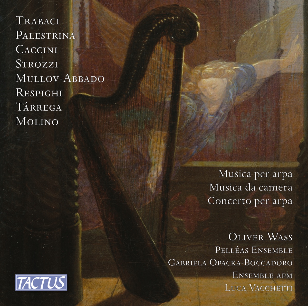 Misha Mullov-Abbado, Barbara Strozzi & Others: Works for Harp by Oliver Wass, Pelléas Ensemble, Ensemble APM, Luca Vacchetti & Gabriela Opacka-Boccadoro album cover