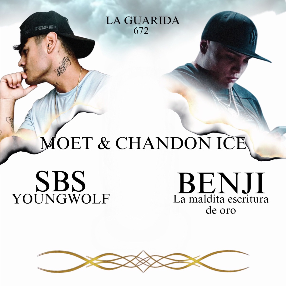 Moet & chandon ice - Single by Laguarida672, SBS YOUNGWOLF & Benji La Maldita Escritura De Oro album cover