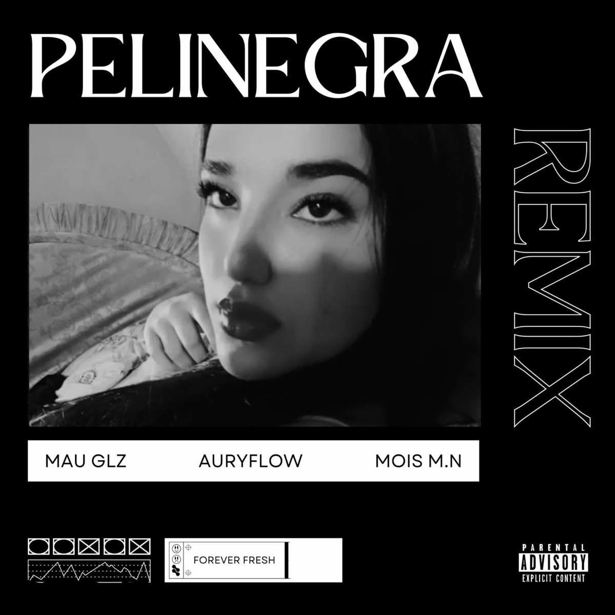 Pelinegra (Remix) Vers. Maqueta - Single by Mau Glz, AuryFlow & MoiS M.N album cover