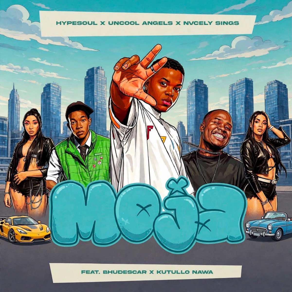 Moja (feat. Bhudescar & Kutullo Nawa) - Single by Hypesoul, Uncool Angels & Nvcely Sings album cover