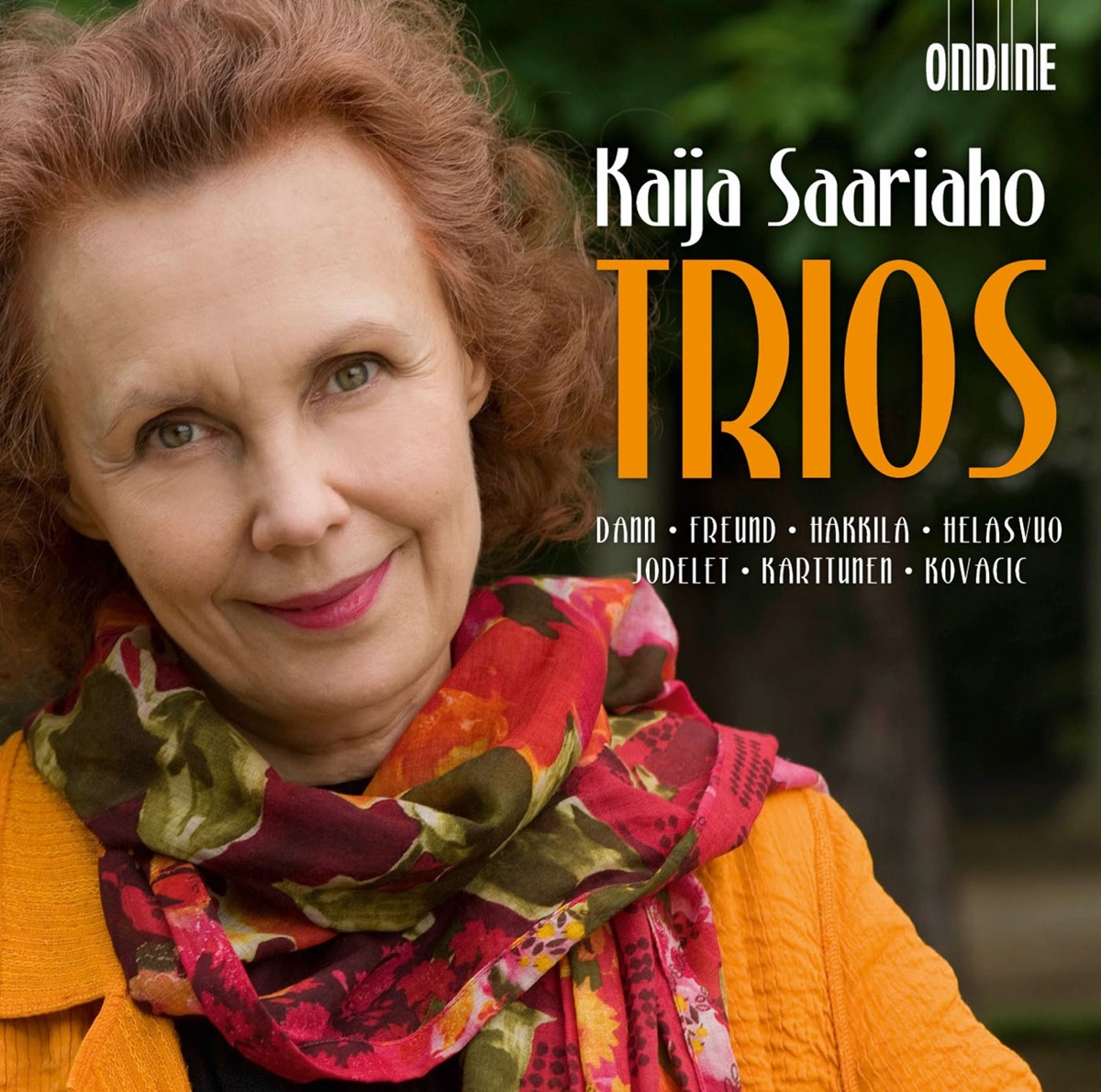 Saariaho: Trios by Anssi Karttunen, Tuija Hakkila, Pia Freund, Zebra Trio, Mikael Helasvuo, Steven Dann & Florent Jodelet album cover artwork