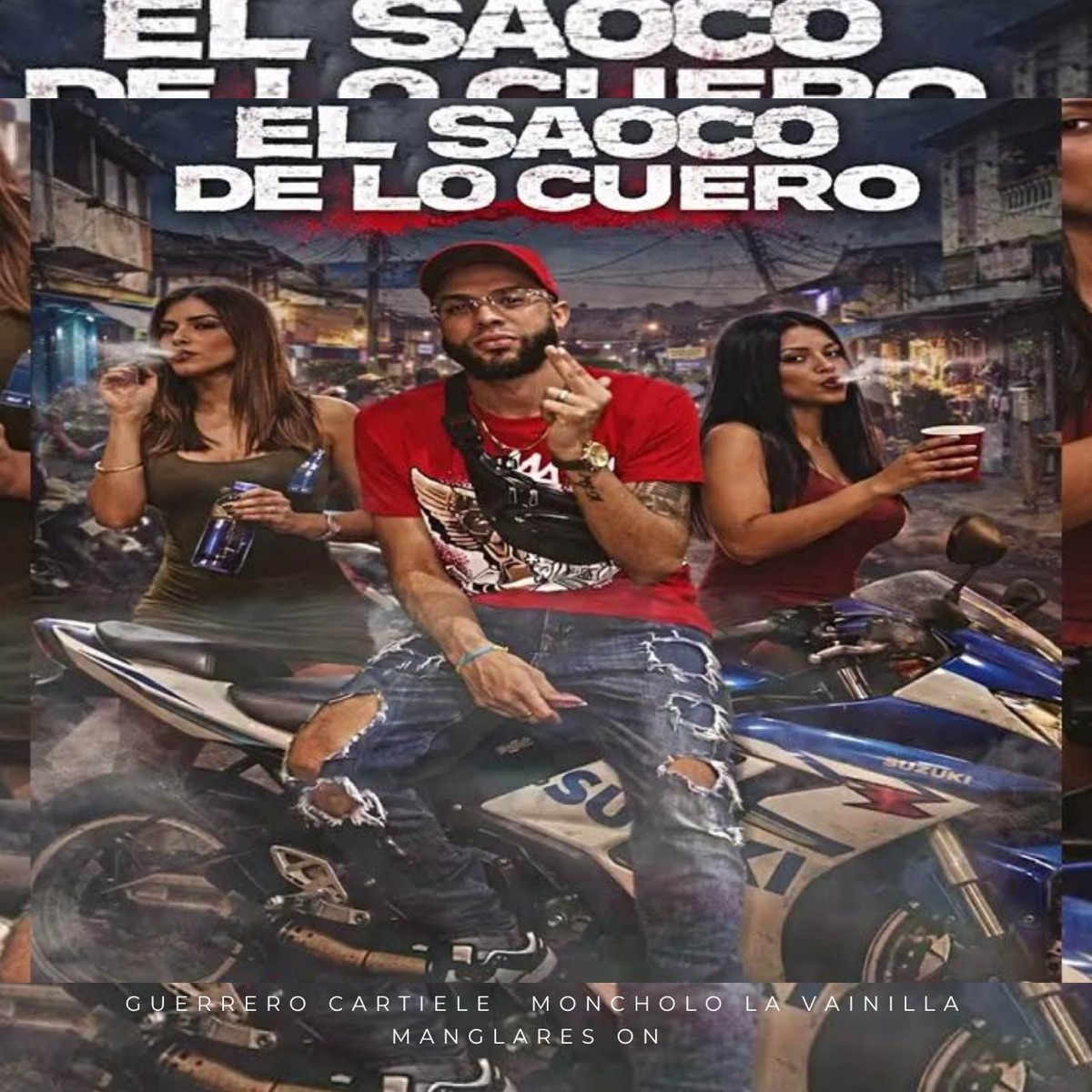 EL SAOCO DE LO CUERO - Single by Guerrero Cartiele, Moncholo La Vainilla & Manglares On album cover