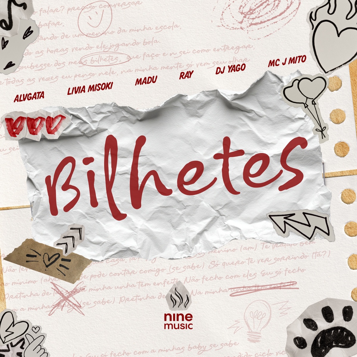 BILHETES (feat. Dj Yago & Mitolândia) - Single by alvgata, MADU, ray. & Livia Mysoki album cover