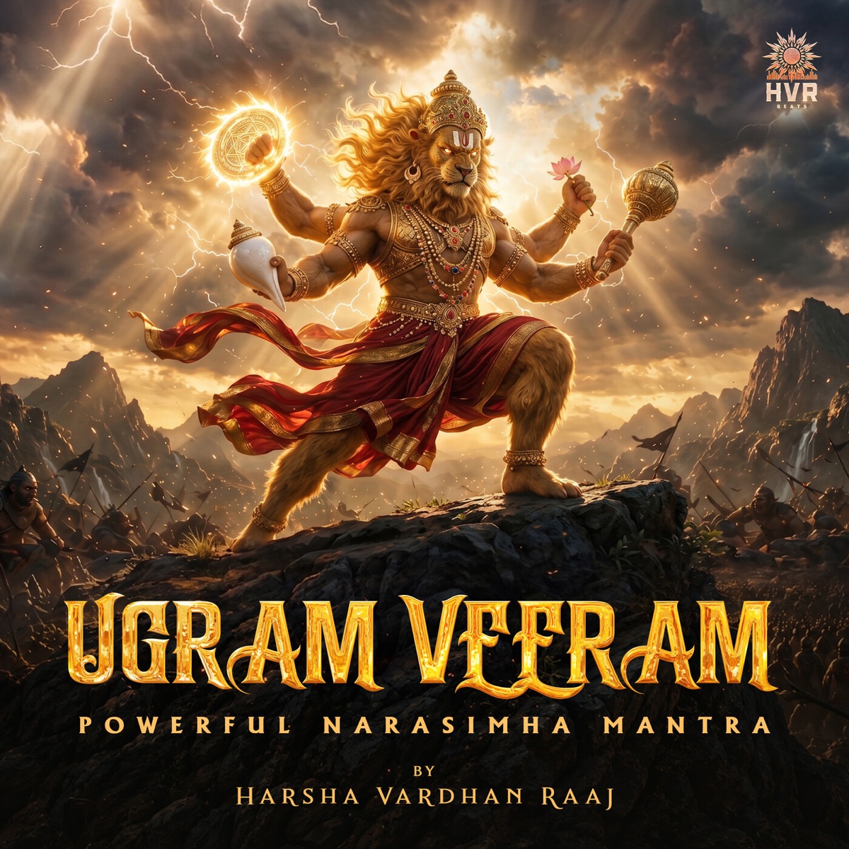 Ugram Veeram - Powerful Narasimha Mantra by Harsha Vardhan Raaj, Sri Ranga Darshan & Madhwesh Bharadwaj album cover